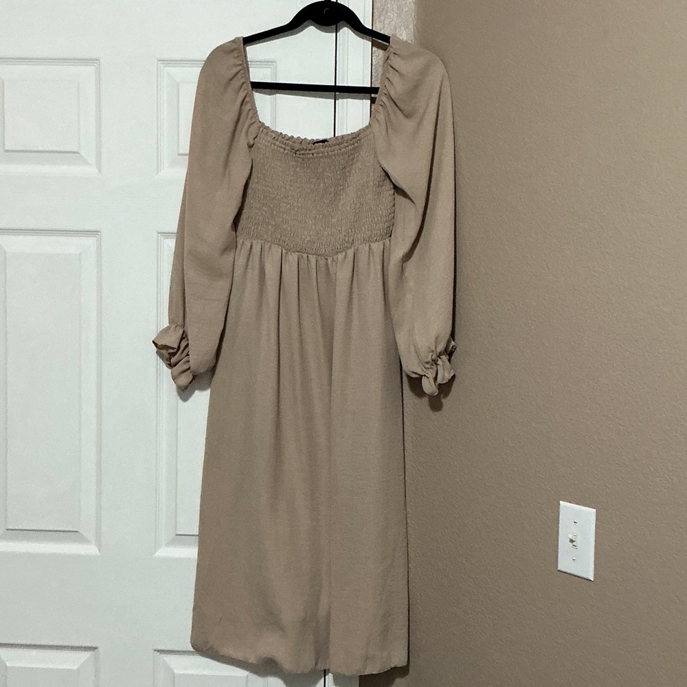 New Look Beige Smocked Skirt